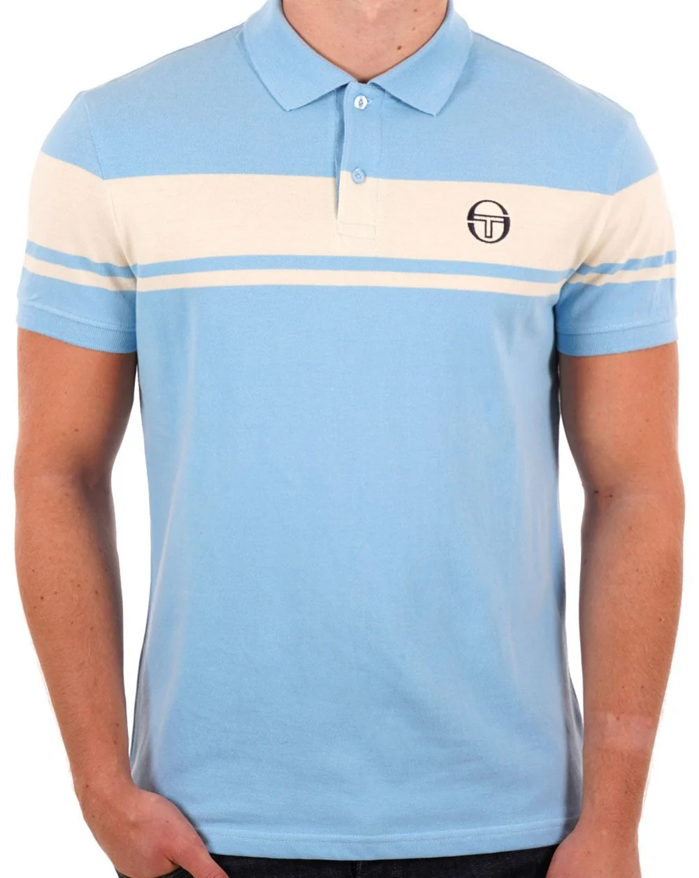 Sergio Tacchini Young Line Polo Shirt Sky Blue/Gardenia