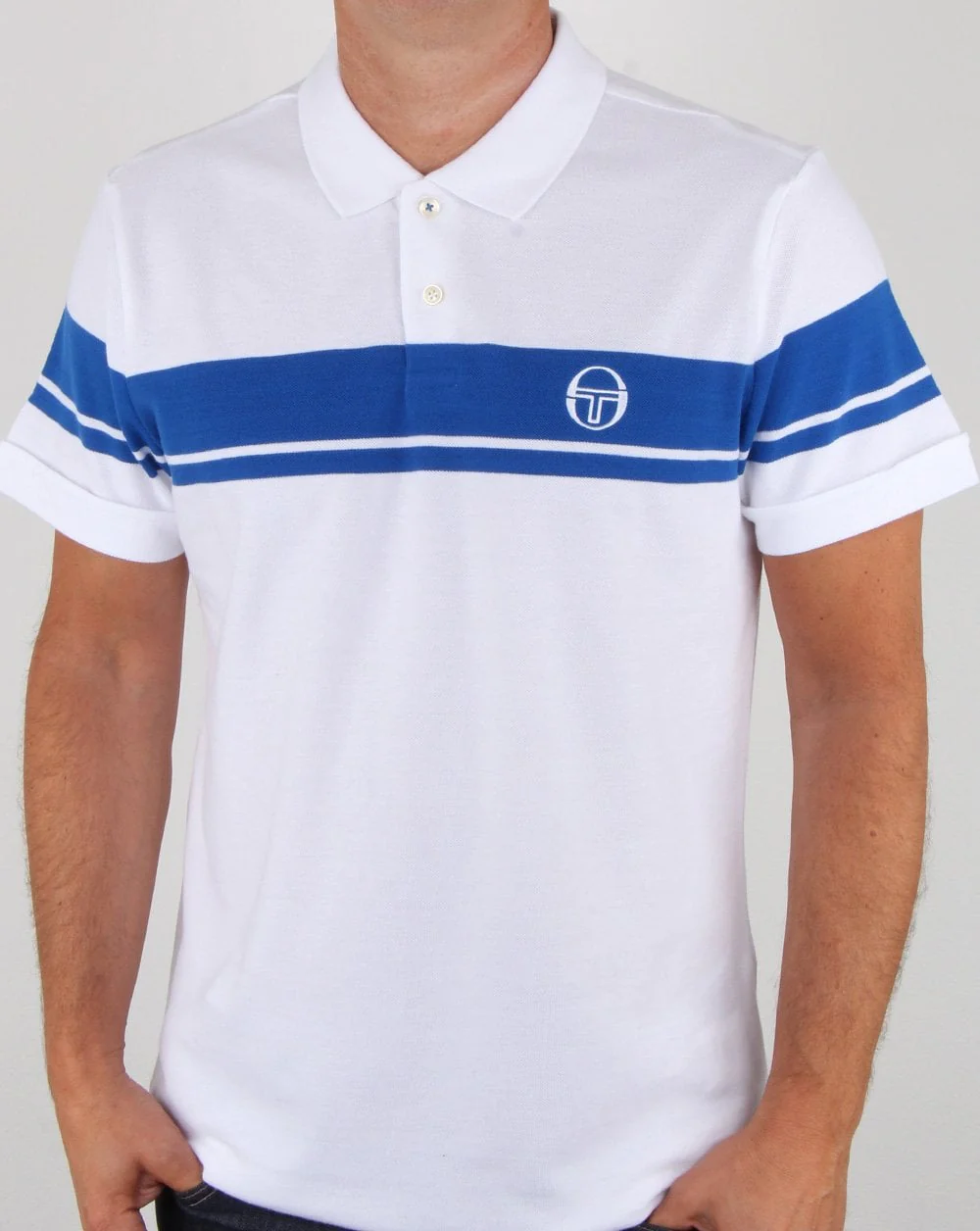 Sergio Tacchini Young Line Polo Shirt White/Royal