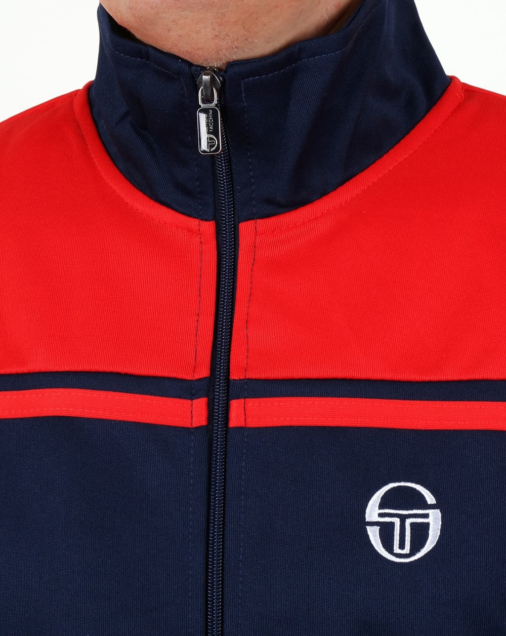 Sergio Tacchini Young Line Track Top Navy/Red - Image 2