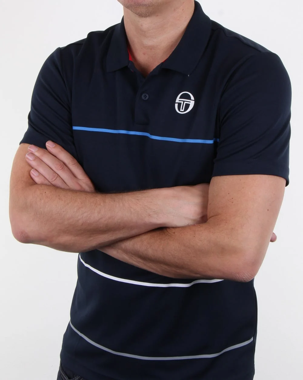 Sergio Tacchini Zakar Polo Shirt Navy - Image 3