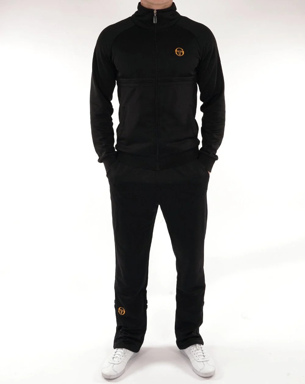 Sergio Tacchini Zip Bottom Track Pants Black/Gold - Image 5