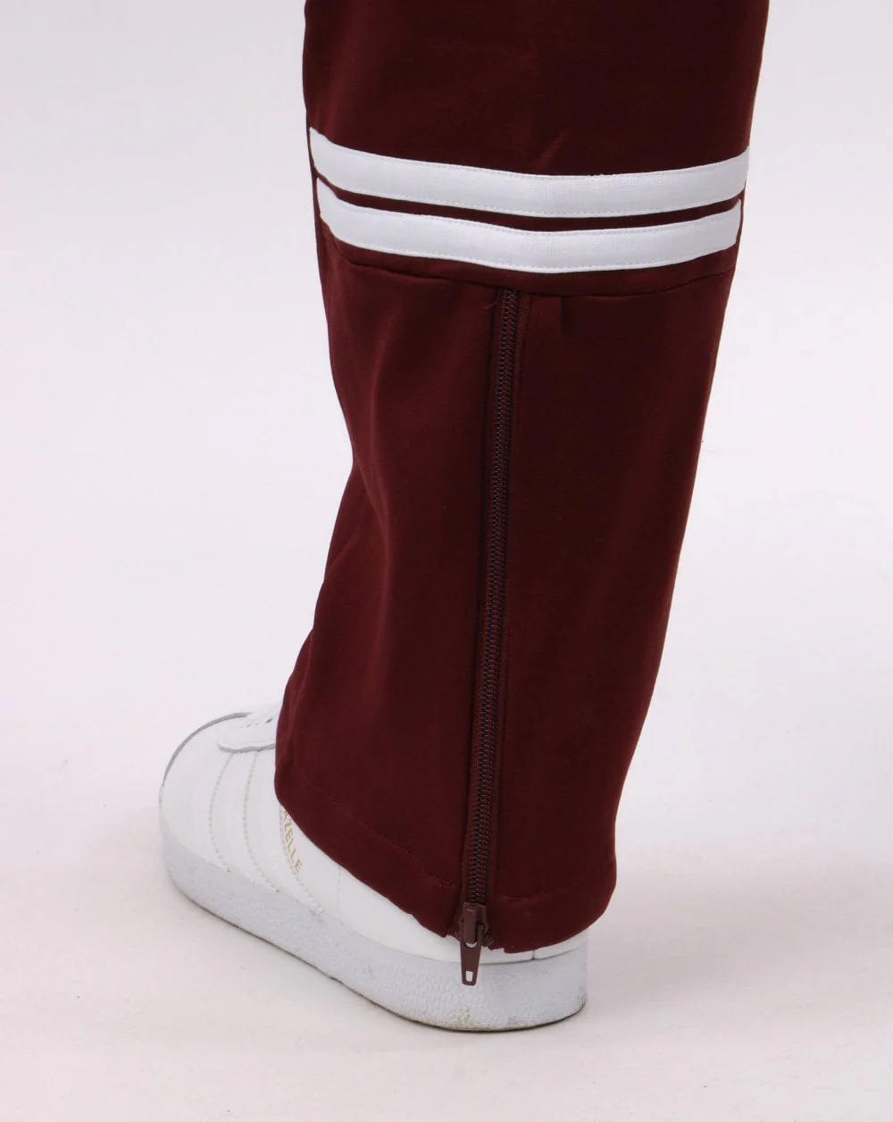 Sergio Tacchini Zip Bottom Track Pants Burgundy - Image 4