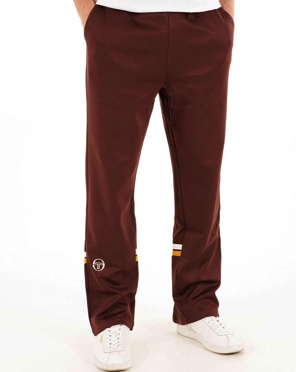 Sergio Tacchini Zip Bottom Track Pants Dark Brown