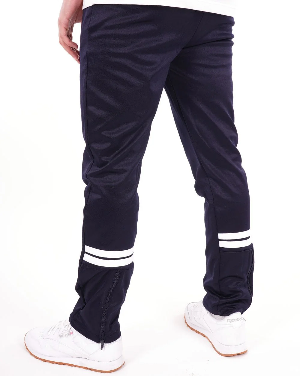 Sergio Tacchini Zip Bottom Track Pants Dark Navy - Image 3