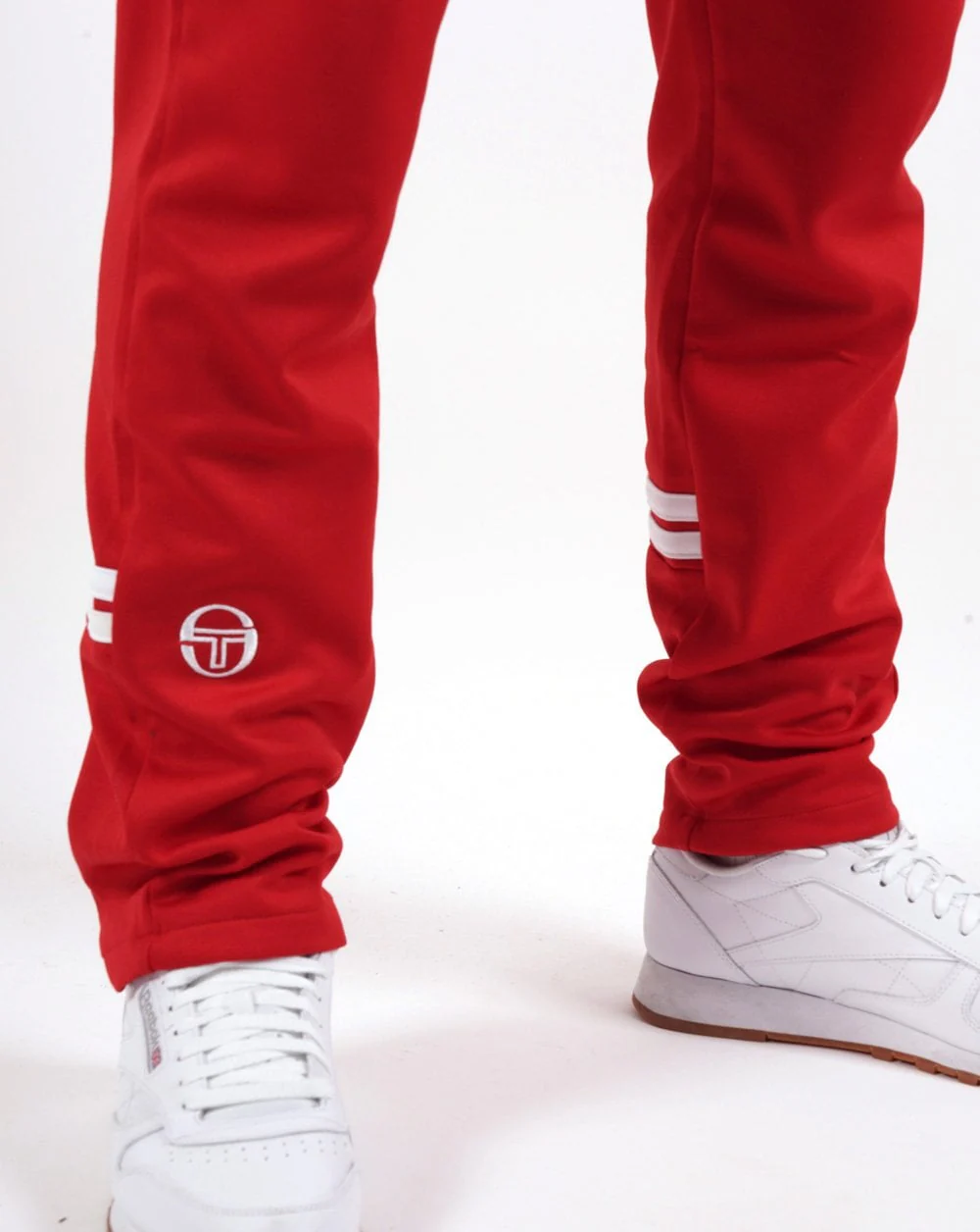 Sergio Tacchini Zip Bottom Track Pants Dark Red - Image 2