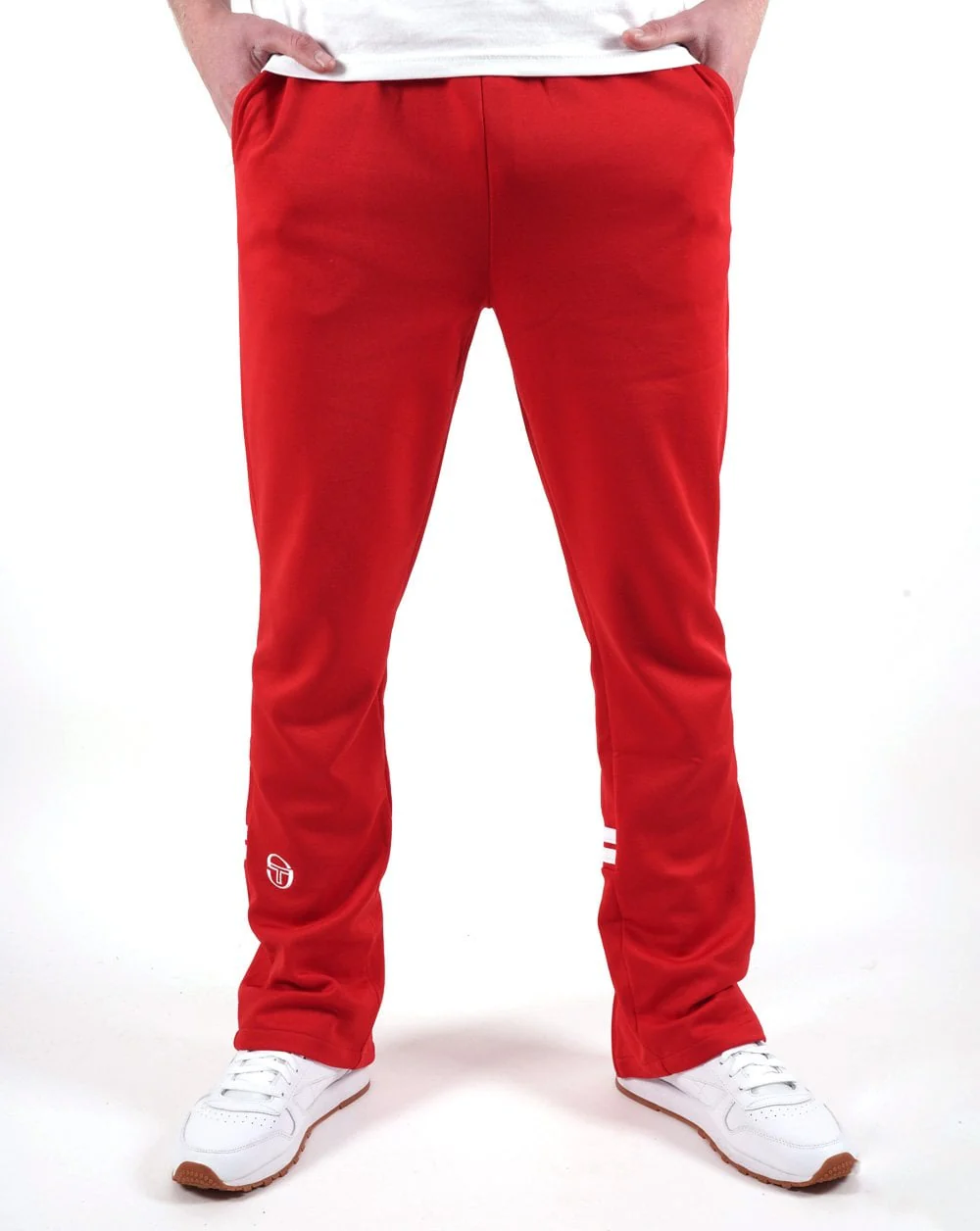 Sergio Tacchini Zip Bottom Track Pants Dark Red - Image 4