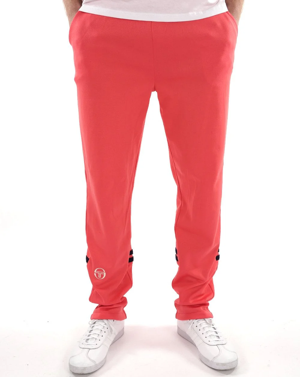 Sergio Tacchini Zip Bottom Track Pants Deep Coral - Image 3