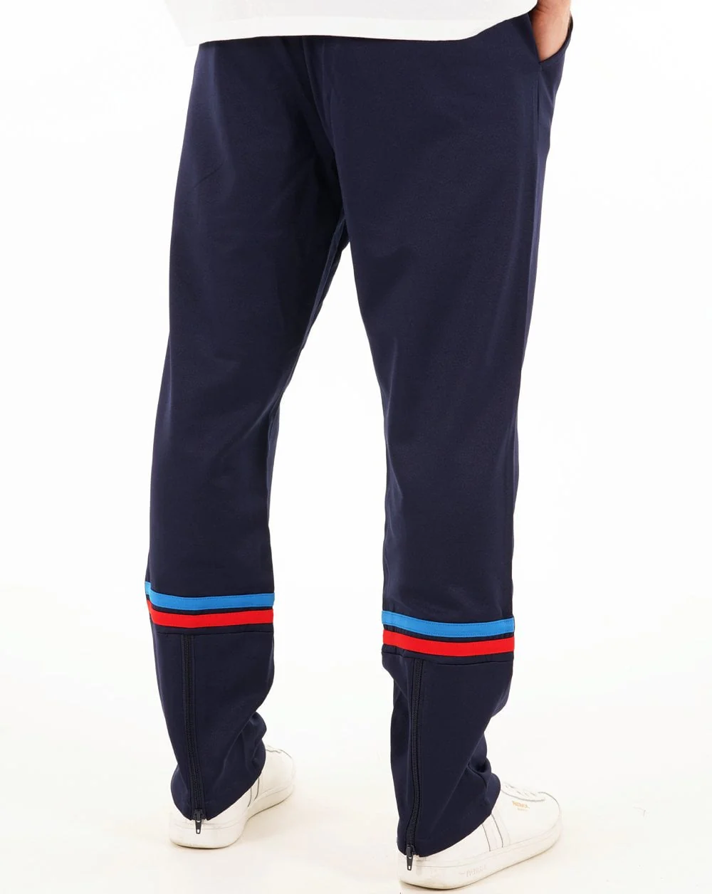 Sergio Tacchini Zip Bottom Track Pants Navy/French Blue - Image 4