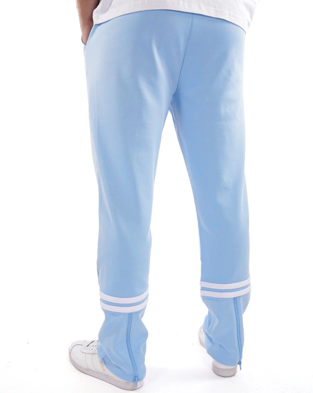 Sergio Tacchini Zip Bottom Track Pants Sky Blue - Image 3
