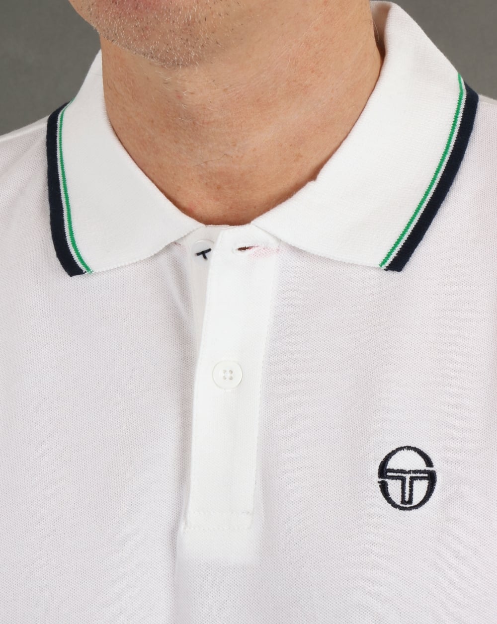Sergio Tacchini Zuck Tipped Polo Shirt White - Image 2