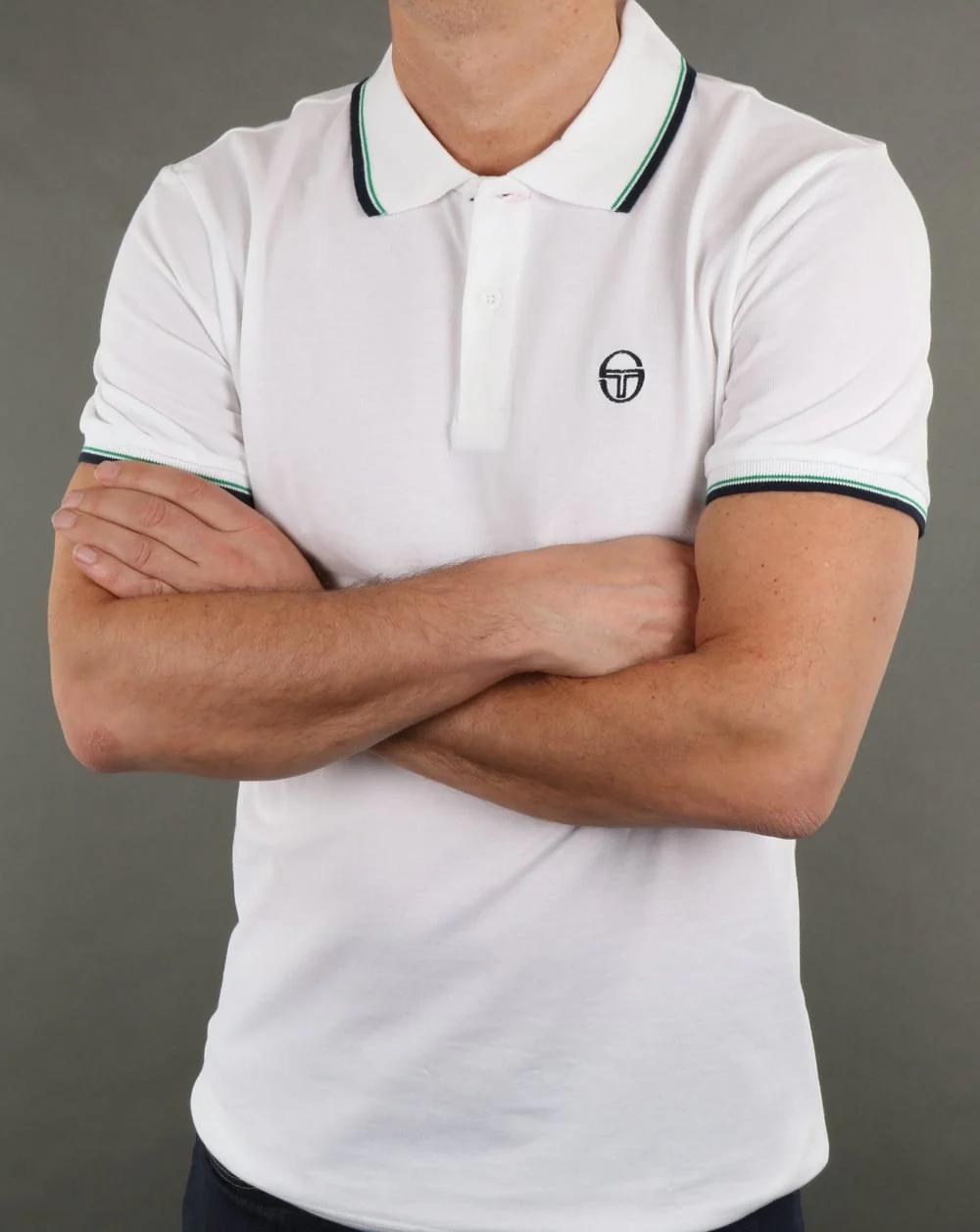 Sergio Tacchini Zuck Tipped Polo Shirt White - Image 4