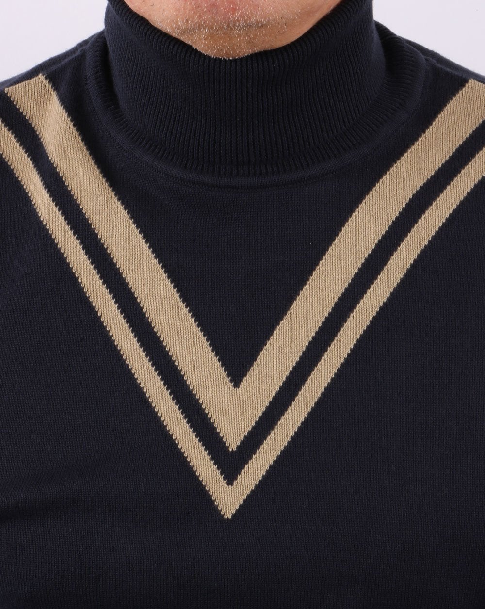 Ska & Soul Twin V Roll Neck Navy - Image 4