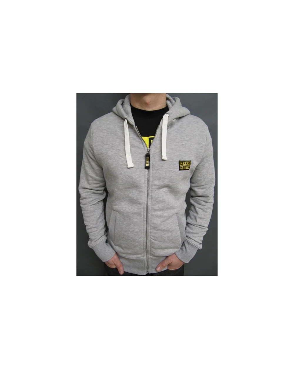 Street Sounds Zip Through Hoodie Grey - Image 2