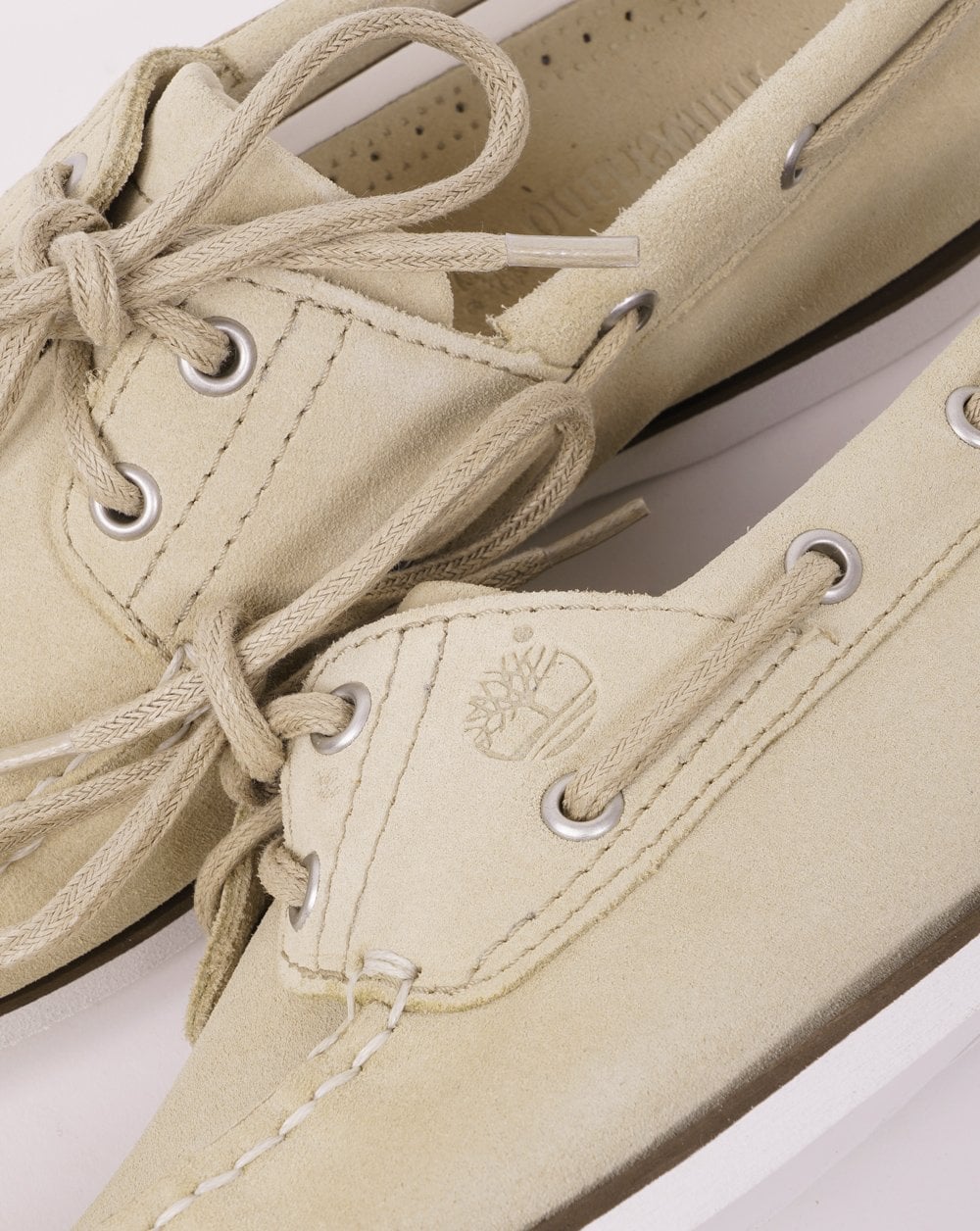 Timberland Classic 2 Eye Boat Shoe Light Beige Suede - Image 2