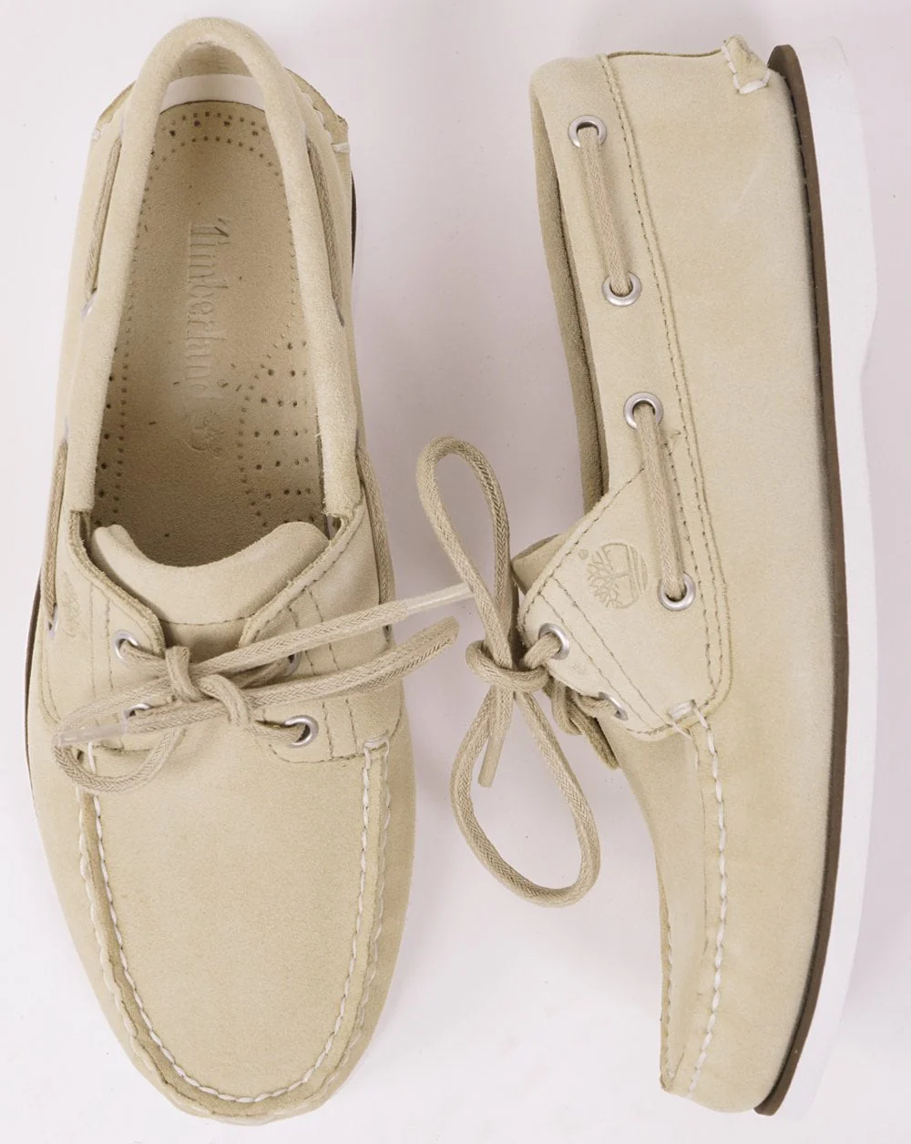 Timberland Classic 2 Eye Boat Shoe Light Beige Suede - Image 3