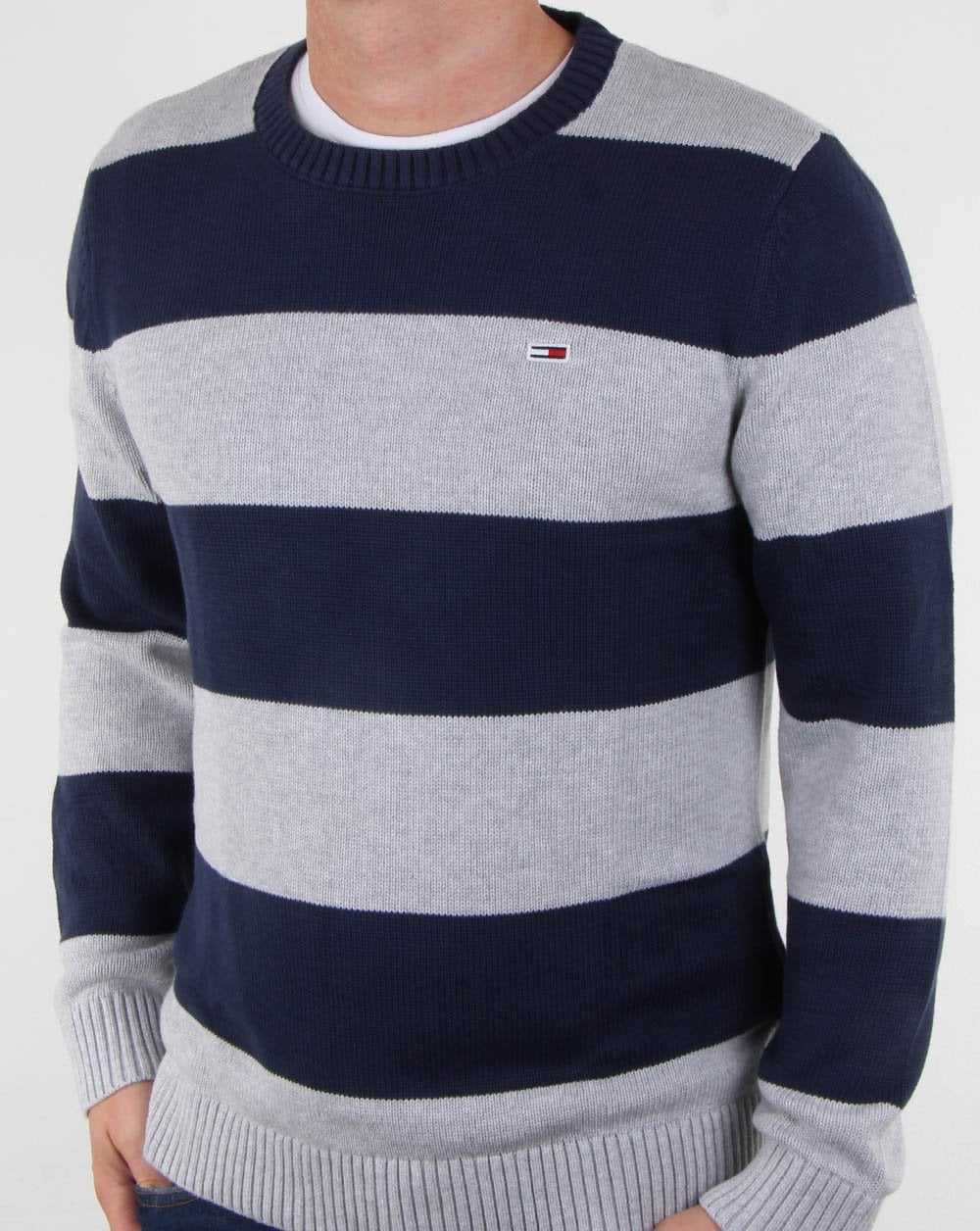 Tommy Hilfiger Block Sweater Light Grey Heather/Navy