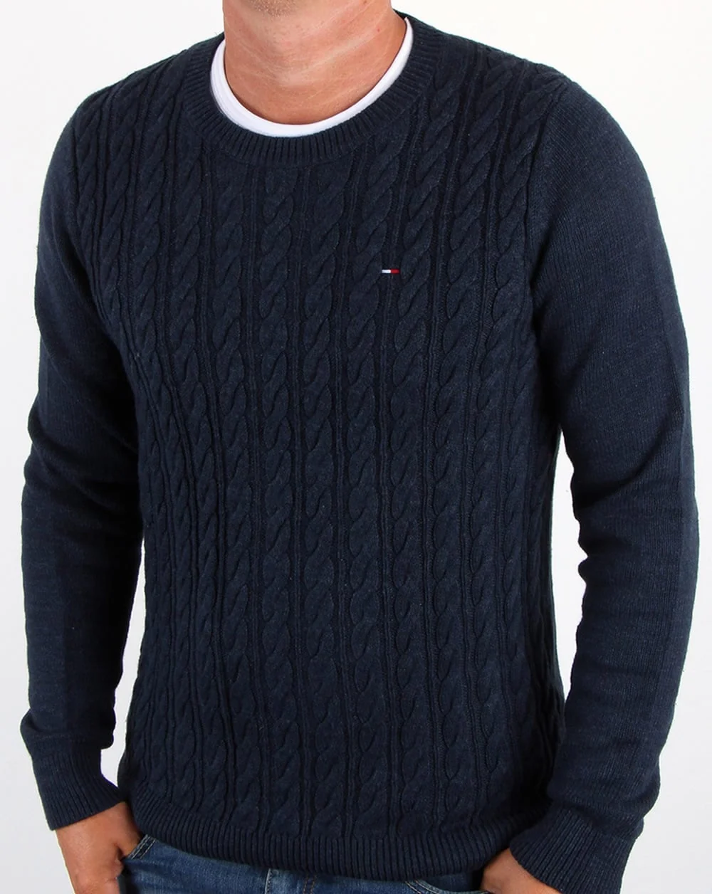 Tommy Hilfiger Cable Knit Jumper Navy