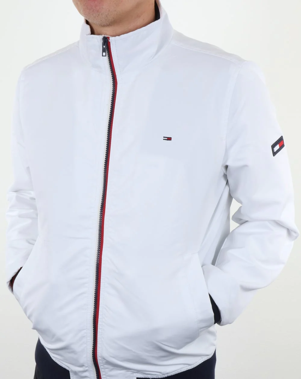Tommy Hilfiger Casual Bomber Jacket White - Image 4