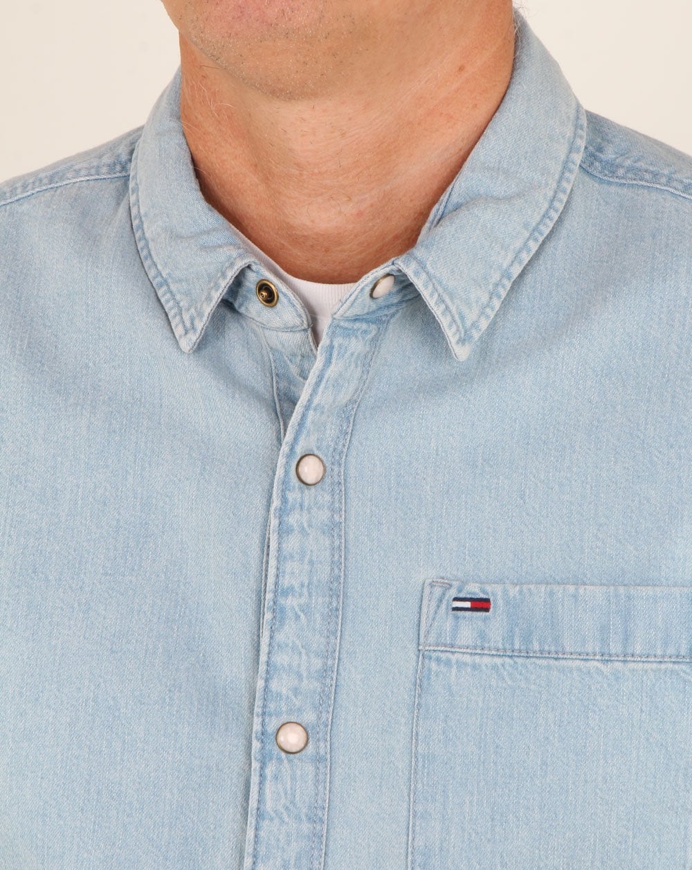 Tommy Hilfiger Classic Denim Shirt Blue - Image 2