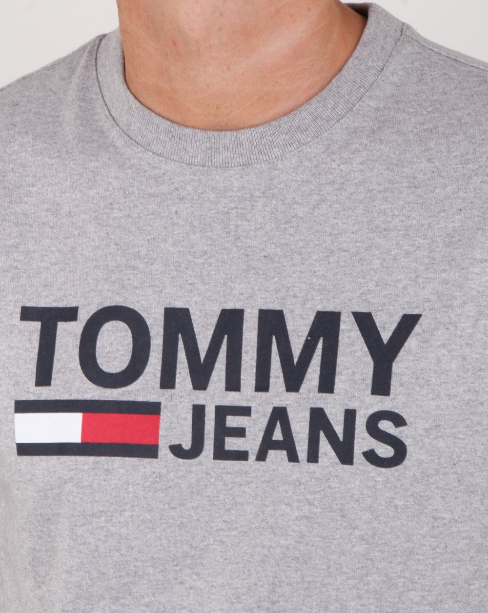 Tommy Hilfiger Classic Logo T-shirt Grey Heather - Image 2