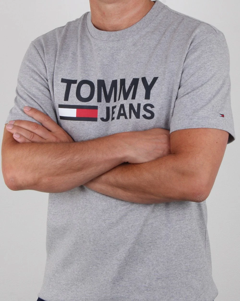 Tommy Hilfiger Classic Logo T-shirt Grey Heather - Image 3