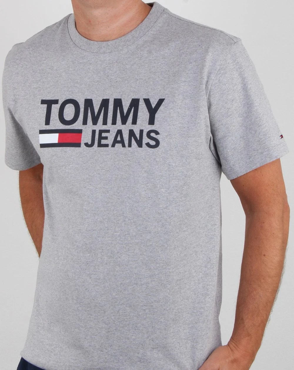 Tommy Hilfiger Classic Logo T-shirt Grey Heather - Image 4