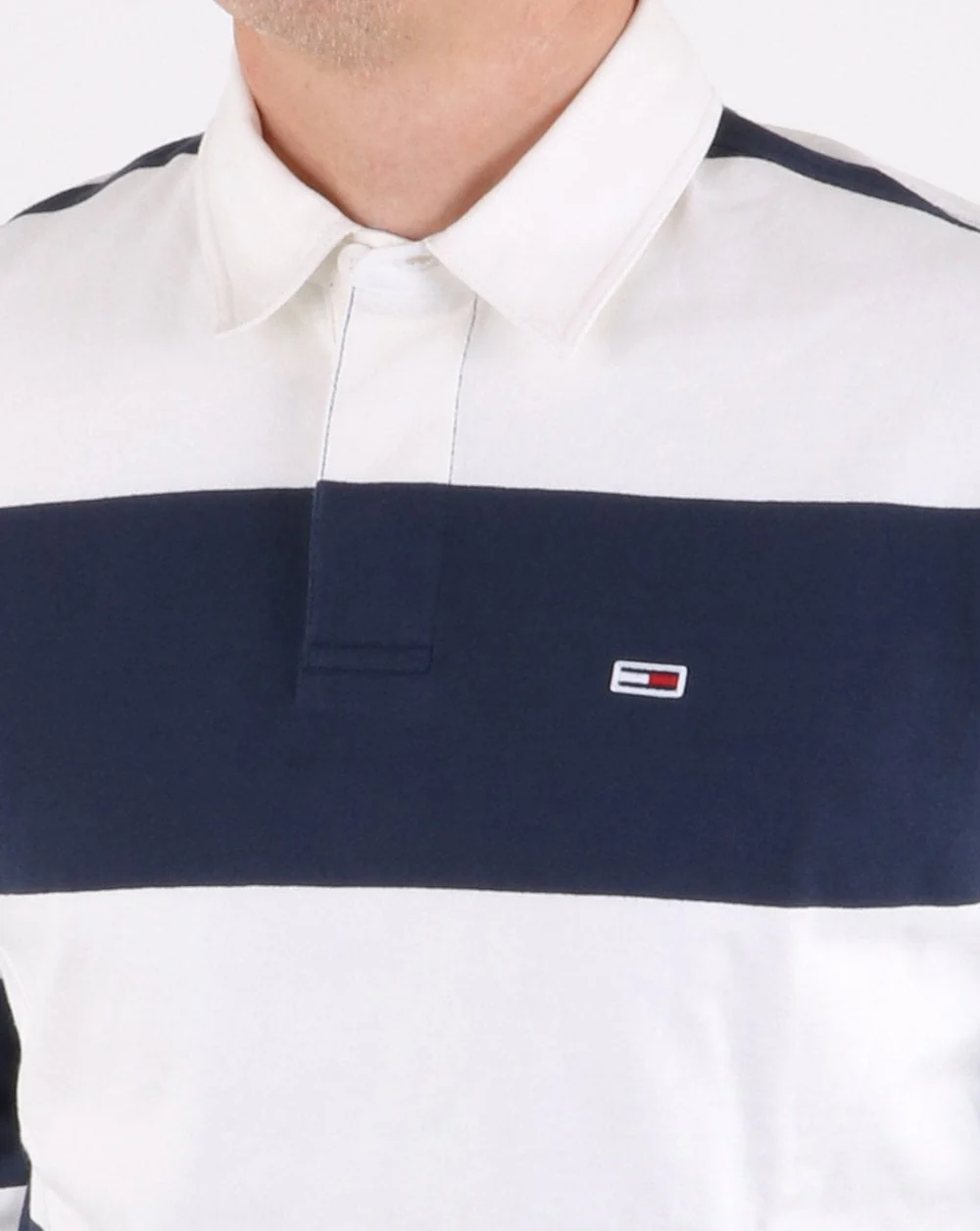 Tommy Hilfiger Classic Rugby Shirt Classic White/Navy - Image 3