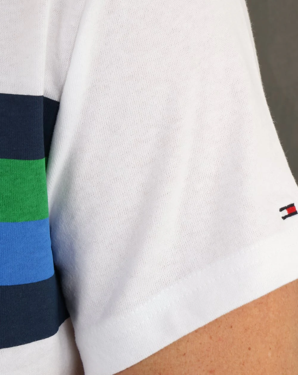 Tommy Hilfiger Colorblock Font T Shirt Classic White - Image 3
