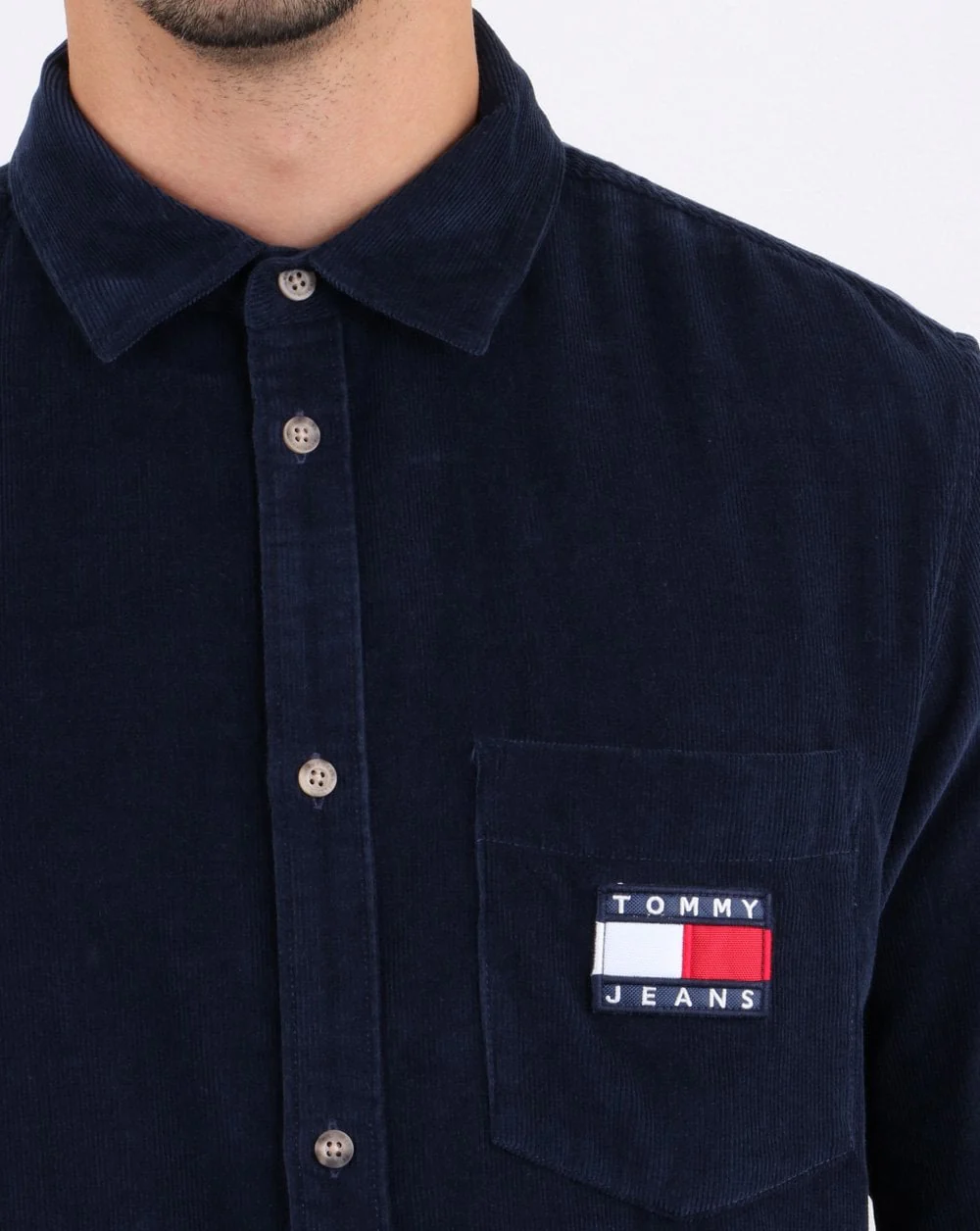 Tommy Hilfiger Cord Shirt Navy - Image 5