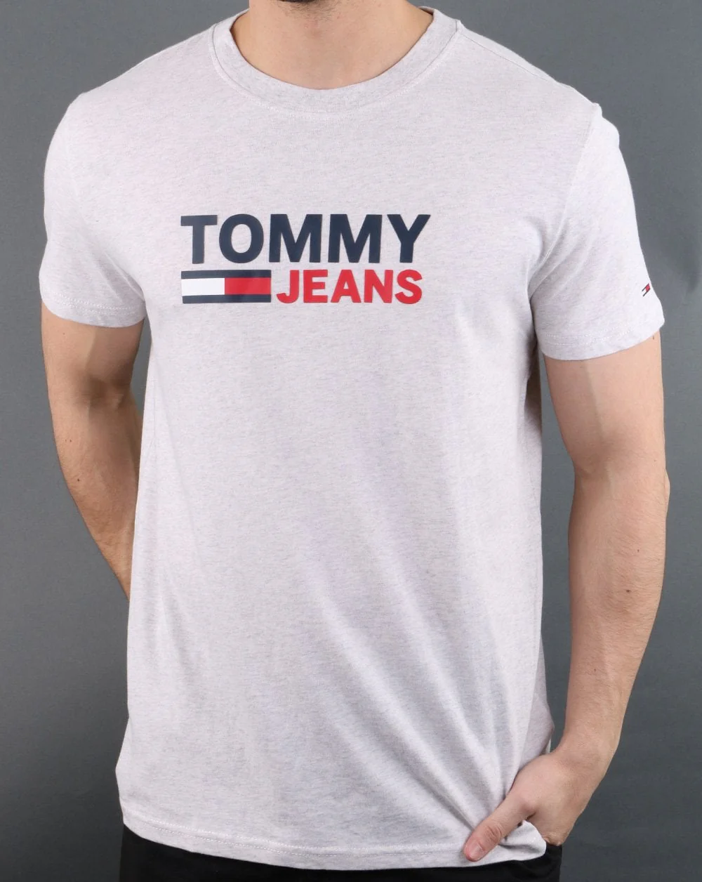 Tommy Hilfiger Corp Logo T-shirt Light Grey - Image 2
