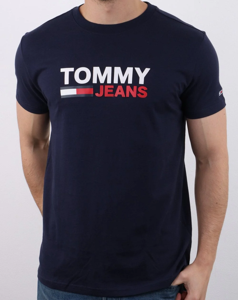 Tommy Hilfiger Corp Logo T-shirt Navy - Image 2