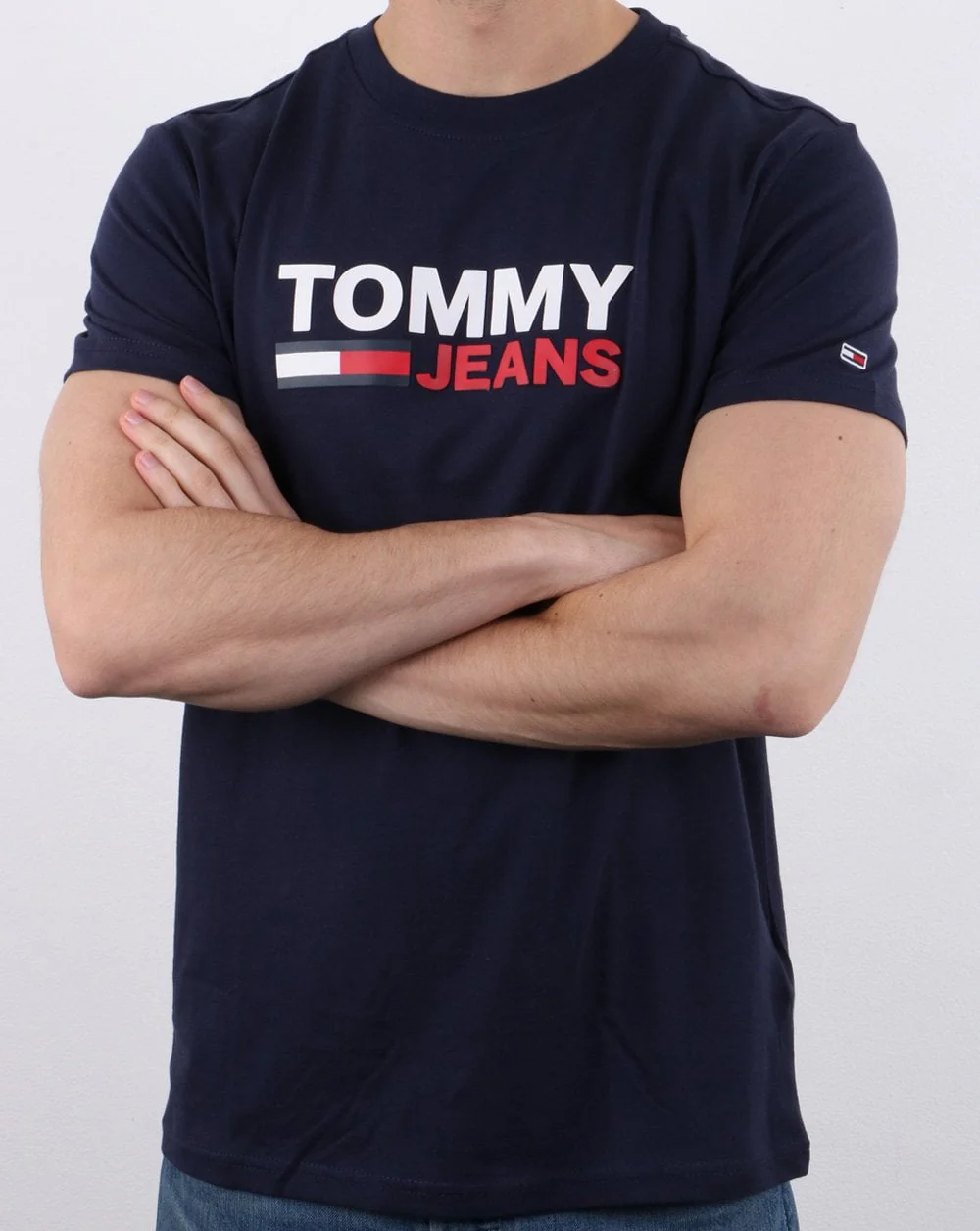 Tommy Hilfiger Corp Logo T-shirt Navy - Image 3