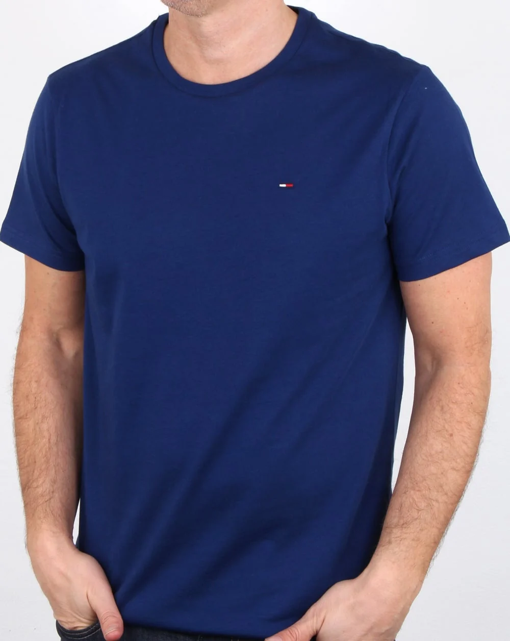 Tommy Hilfiger Cotton Crew Neck T Shirt Blue