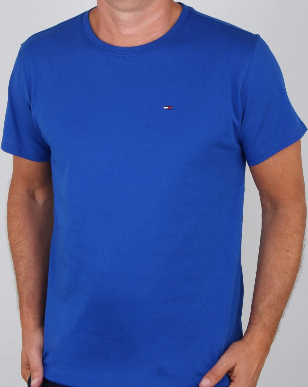 Tommy Hilfiger Cotton Crew Neck T-shirt Blue - Image 3