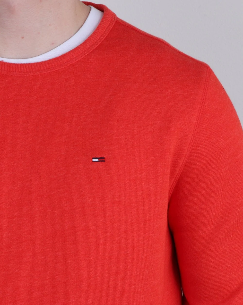 Tommy Hilfiger Cotton Fleece Sweatshirt Orange - Image 2