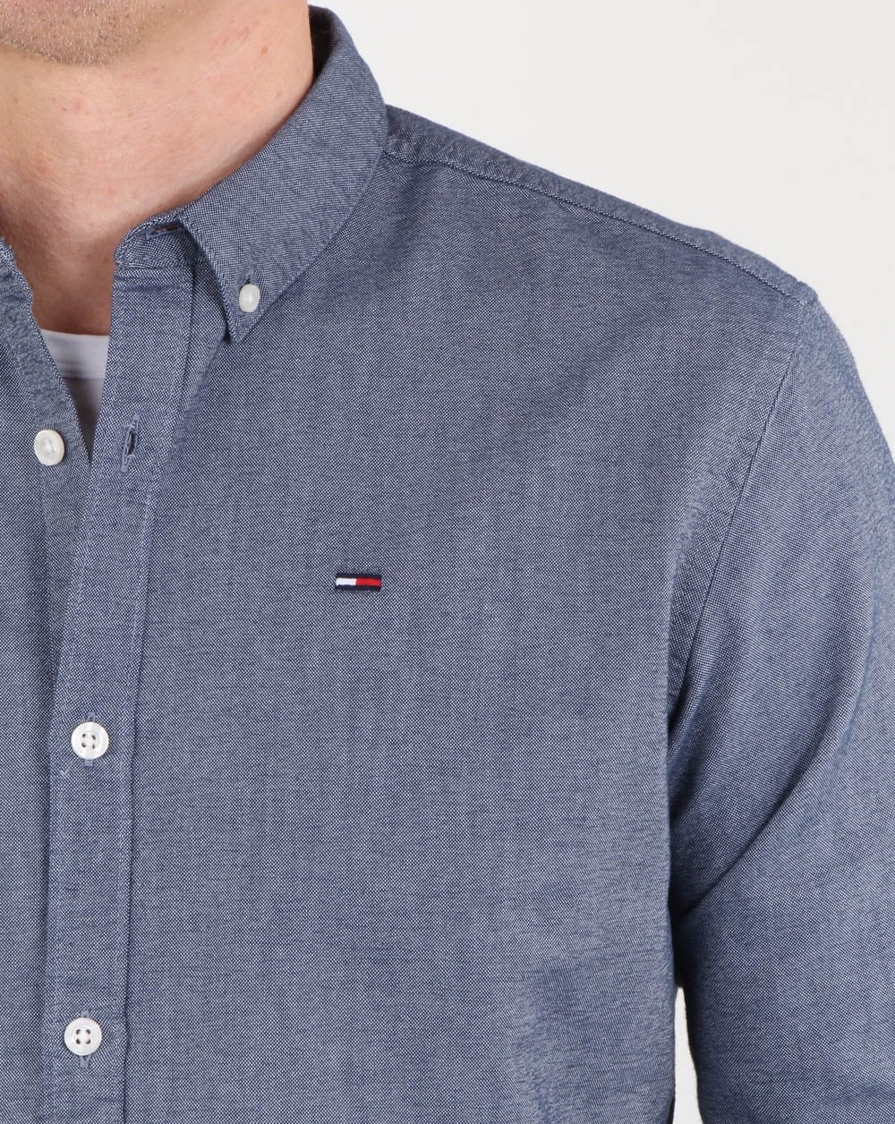 Tommy Hilfiger Cotton Oxford Shirt Navy - Image 2