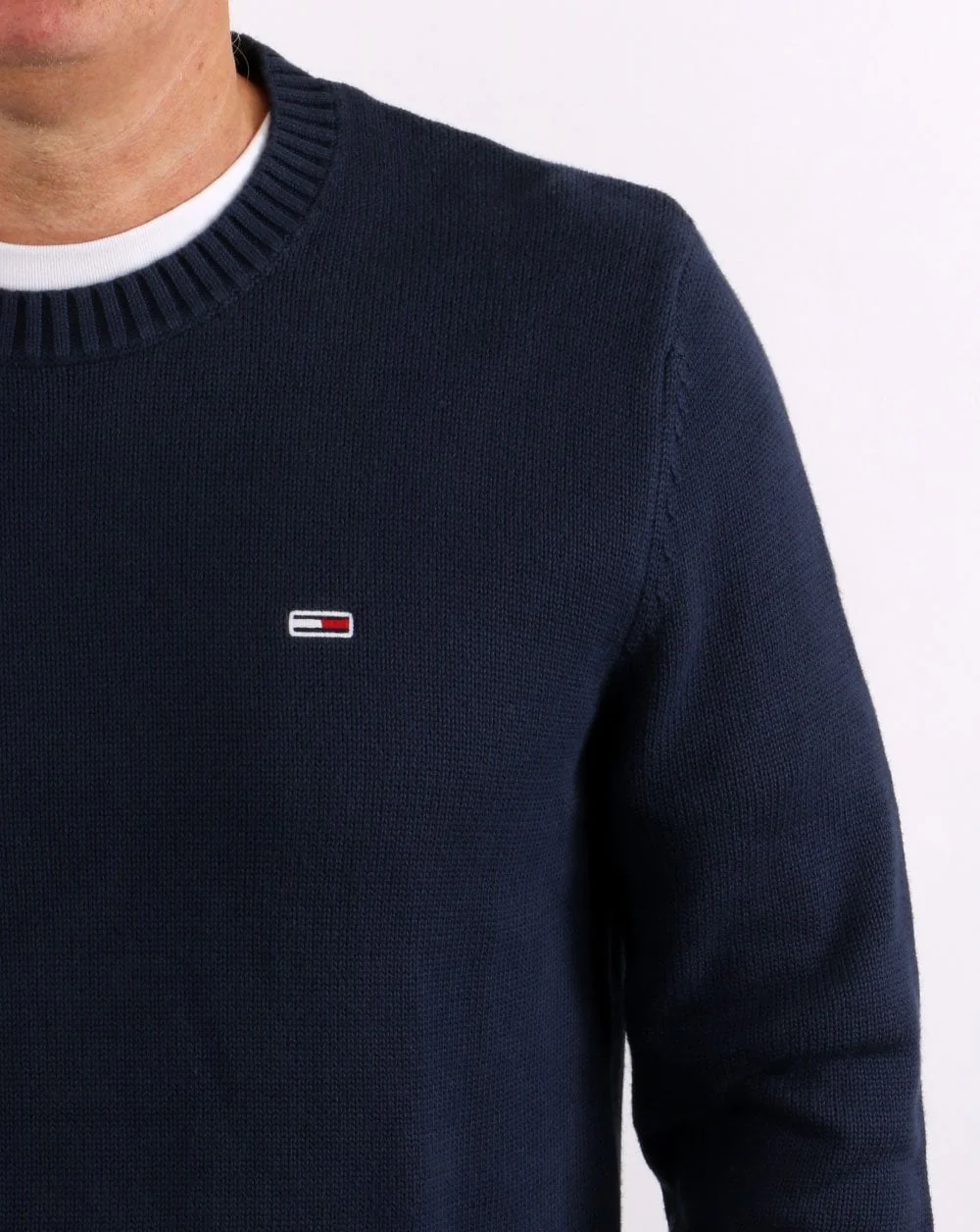 Tommy Hilfiger Crew Neck Knit Jumper Navy - Image 2