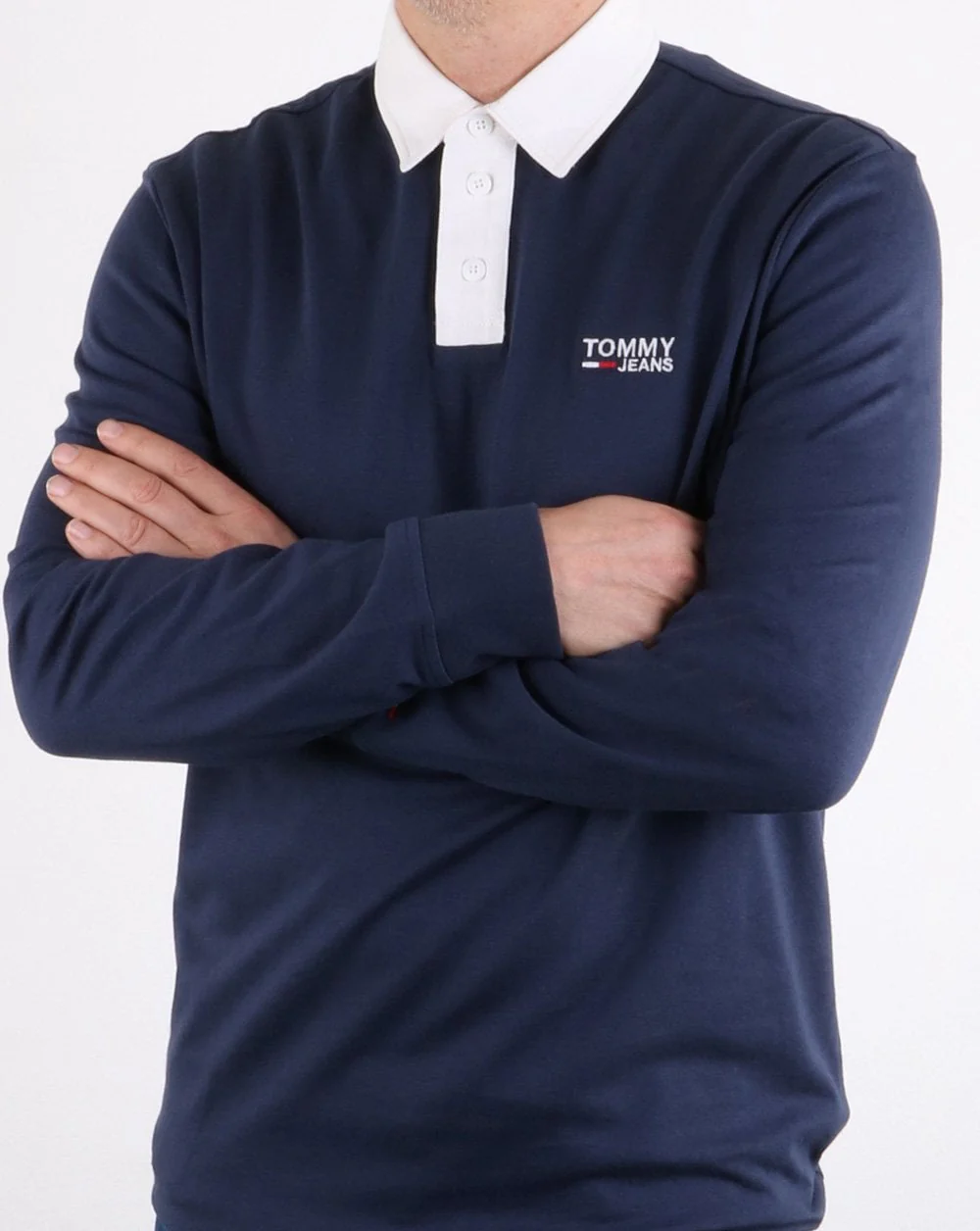 Tommy Hilfiger Essential Rugby Shirt Navy - Image 2