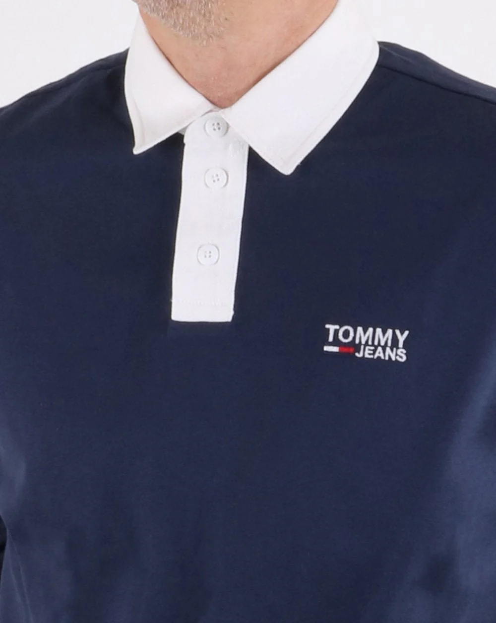 Tommy Hilfiger Essential Rugby Shirt Navy - Image 3