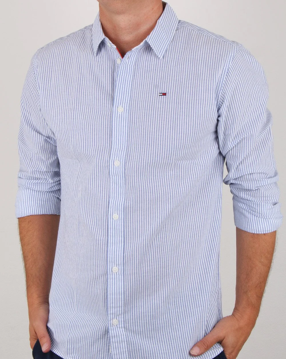 Tommy Hilfiger Essential Stripe Shirt Classic White/Blue