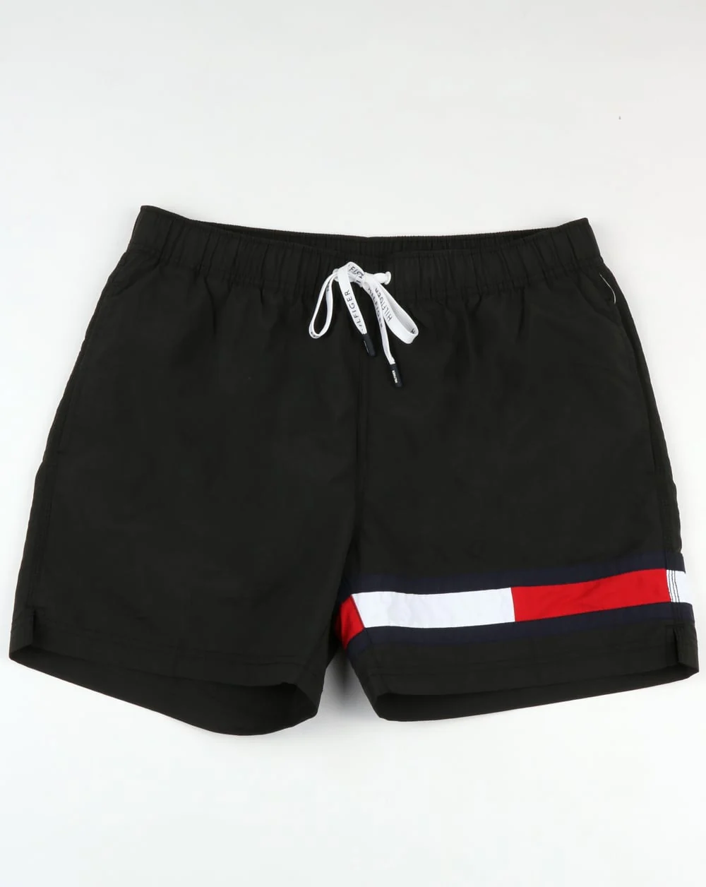 Tommy Hilfiger Flag Leg Swim Shorts Black