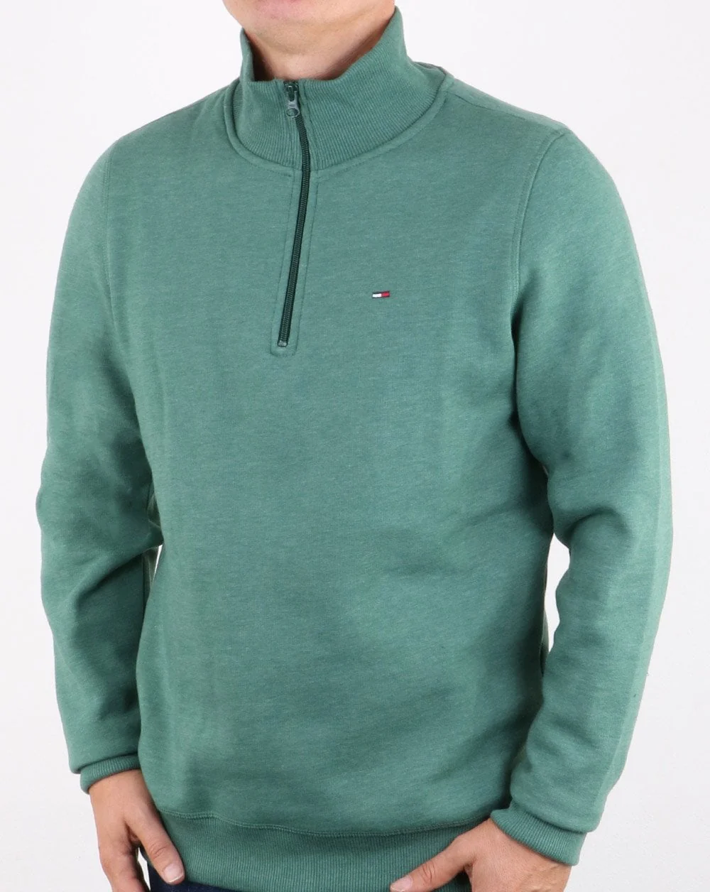 Tommy Hilfiger Half Zip Jumper Hunter Green