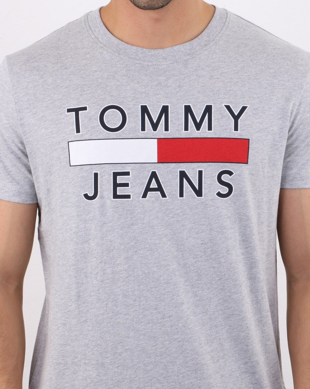 Tommy Hilfiger Logo T-shirt Light Grey - Image 3