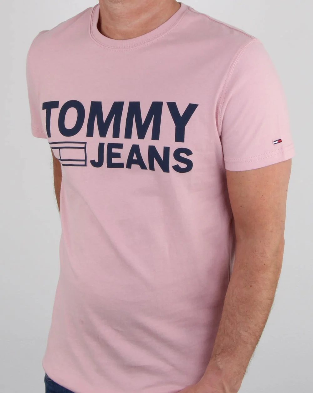 Tommy Hilfiger Logo T Shirt Pink - Image 3