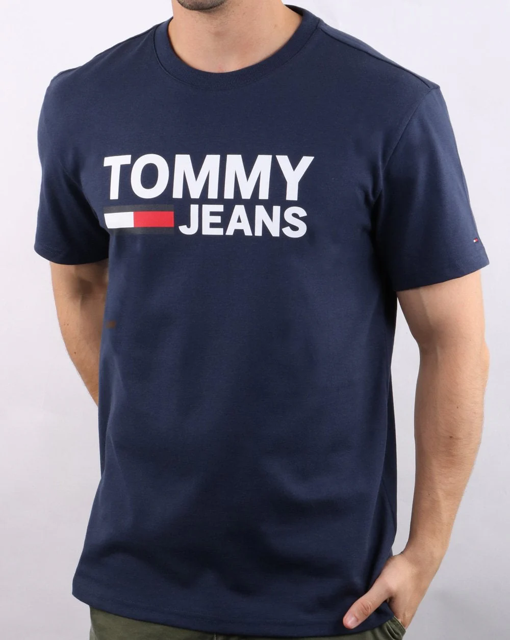 Tommy Hilfiger Logo Tee Navy - Image 2