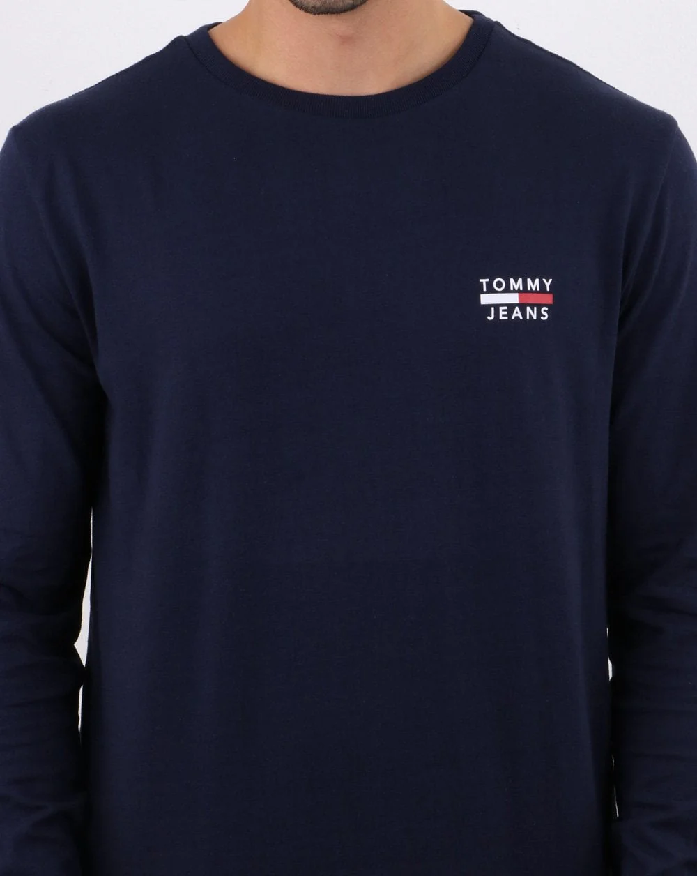 Tommy Hilfiger Long Sleeve Logo T-shirt Navy - Image 4