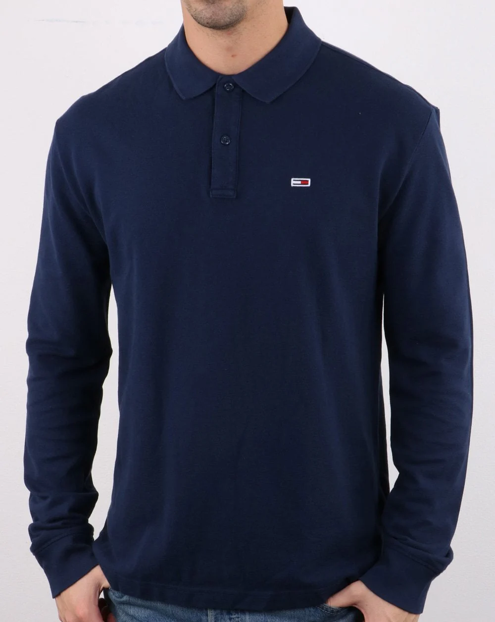 Tommy Hilfiger Long Sleeve Polo Shirt Navy