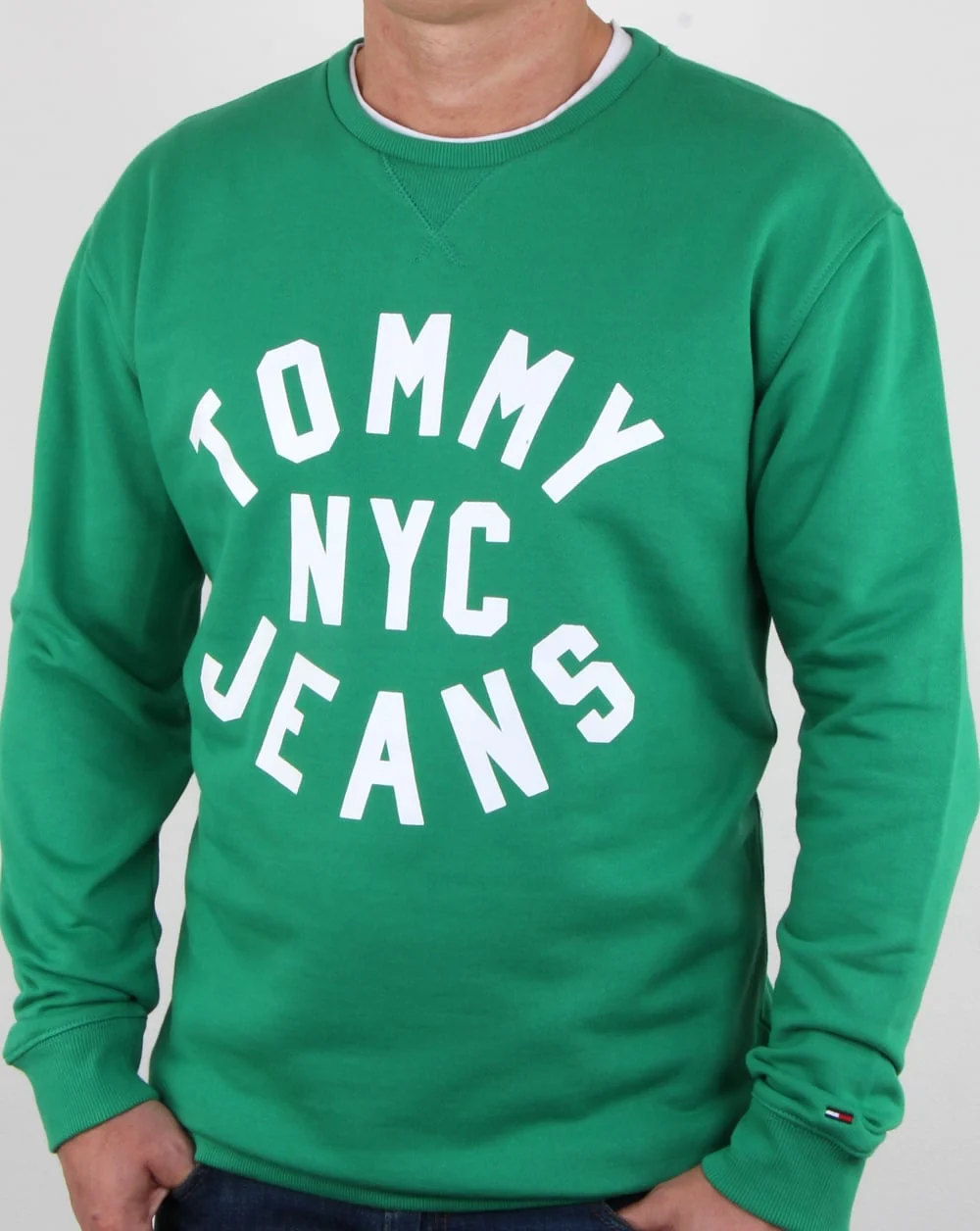 Tommy Hilfiger Nyc Logo Sweatshirt Jellybean Green