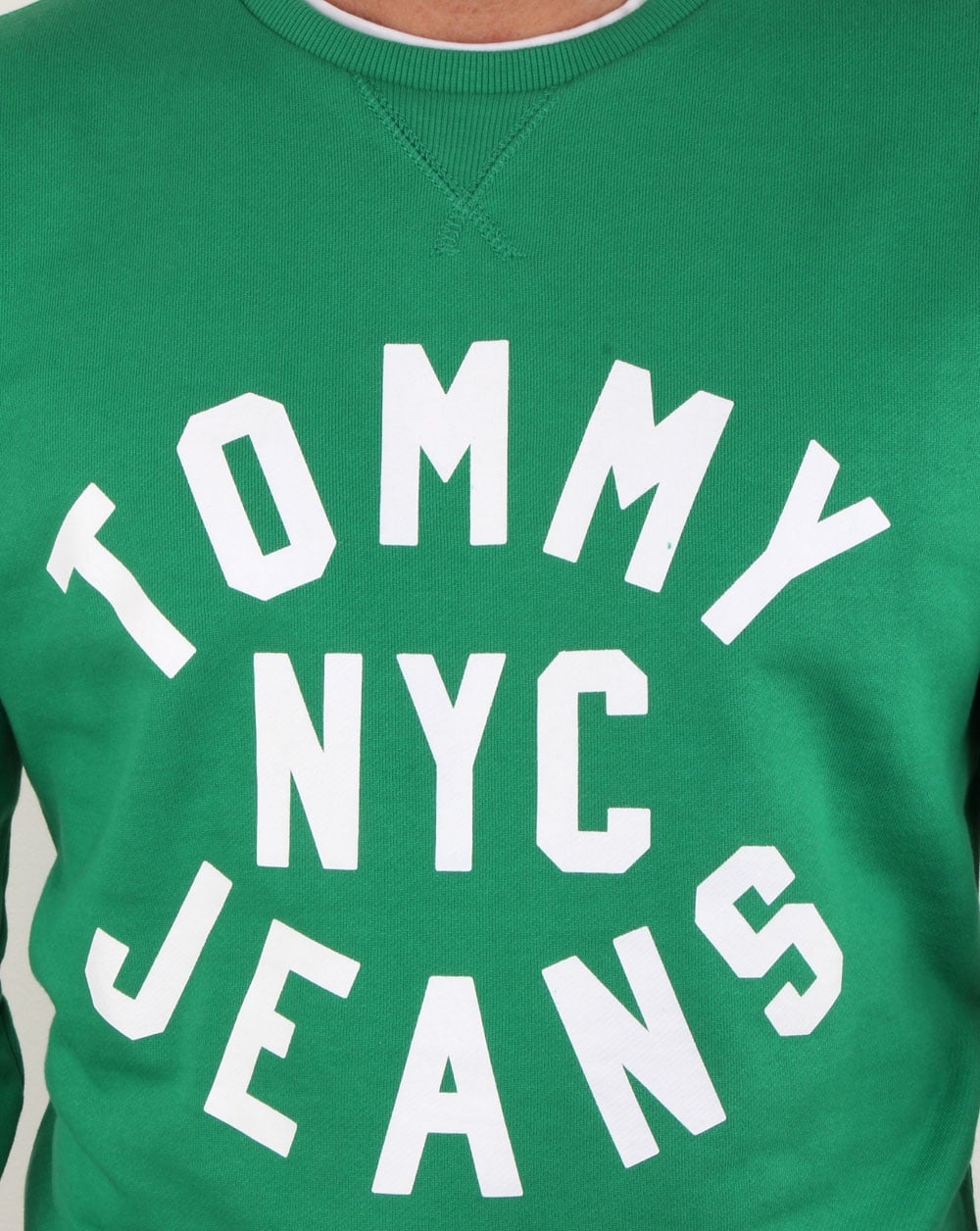 Tommy Hilfiger Nyc Logo Sweatshirt Jellybean Green - Image 2