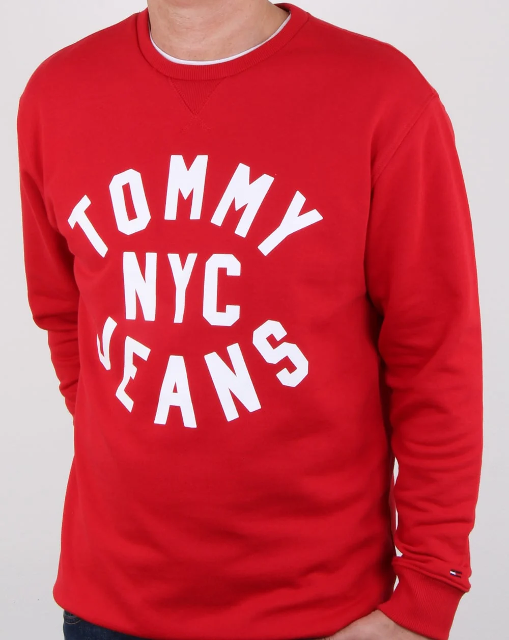 Tommy Hilfiger Nyc Logo Sweatshirt Racing Red - Image 3